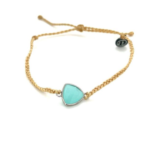 Pura Vida Turquoise Color Triangle Stone Bracelet - Picture 1 of 4